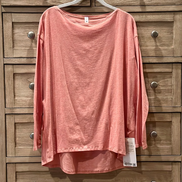LULULEMON | Back In Action Long Sleeve in Heathered Pink Savannah SZ 8 NWT - Picture 4 of 7